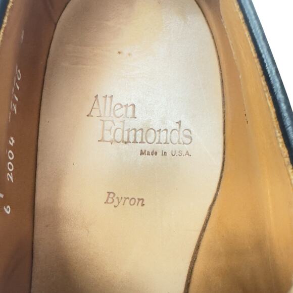 Allen Edmonds Byron Cap Toe Oxford Black Leather Men's 11C Dress Shoe Lace up - Picture 15 of 16